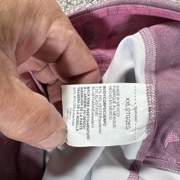 Under Armour HeatGear Compression Leggings Womens 2XL Pink Gray Capri 1328993 - Picture 7 of 12